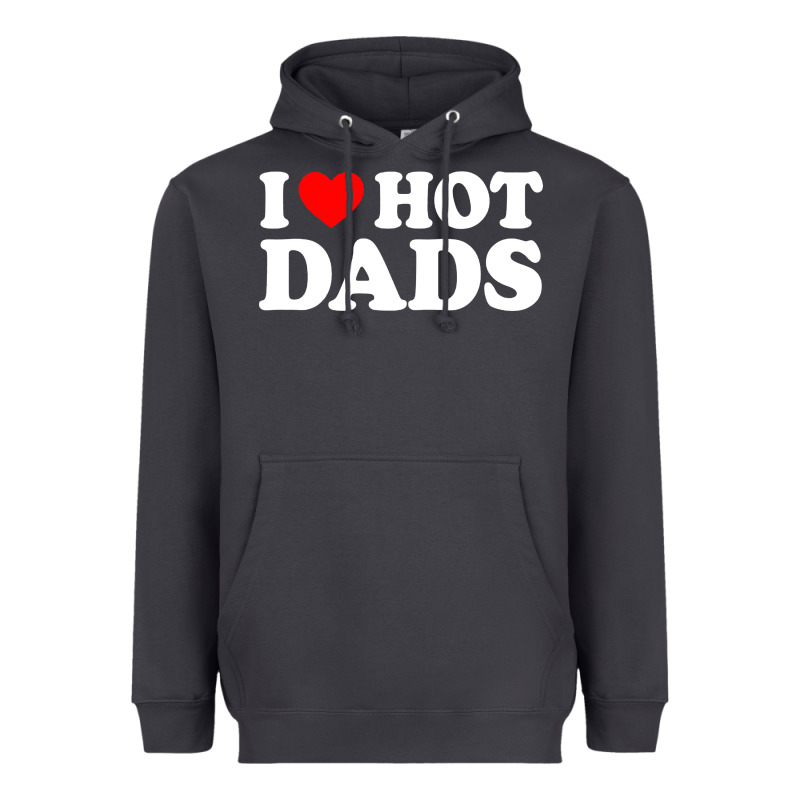 I Love Hot Dads Shirt I Heart Heavyweight Hoodie by linhVisuals | Teevron