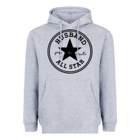 Heather Grey all star husband Heavyweight Hoodie - linhVisuals