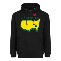 Black MASTER GOLF TOURNAMENT Heavyweight Hoodie - linhVisuals