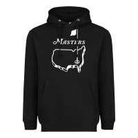 Black MASTER GOLF TOURNAMENT Heavyweight Hoodie - linhVisuals