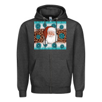Charcoal Heather santa gemstone Zipper Hoodie - AdoDesignShop