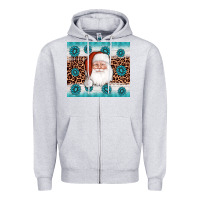 Heather Grey santa gemstone Zipper Hoodie - AdoDesignShop