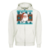 Oatmeal Heather santa gemstone Zipper Hoodie - AdoDesignShop