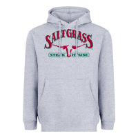 Heather Grey saltgrass steakhouse Heavyweight Hoodie - linhVisuals