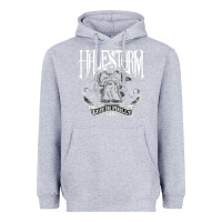 Heather Grey halestorm Heavyweight Hoodie - linhVisuals