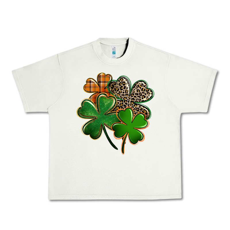 Leopard Shamrock St. Patricks Day Urban Heavy Tee by FaDigitalArtStudio | Teevron