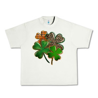 Pistachio Leopard shamrock St. Patricks Day Urban Heavy Tee - FaDigitalArtStudio