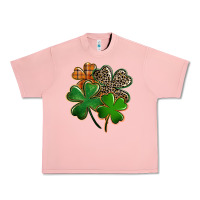 Salmon Leopard shamrock St. Patricks Day Urban Heavy Tee - FaDigitalArtStudio