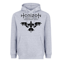 Heather Grey HORIZON FORBIDDEN WEST Heavyweight Hoodie - linhVisuals