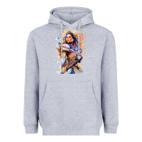 Heather Grey ALOY - HORIZON FORBIDDEN WEST Heavyweight Hoodie - linhVisuals