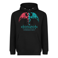 Black HORIZON FORBIDDEN WEST Heavyweight Hoodie - linhVisuals