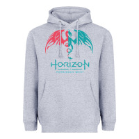 Heather Grey HORIZON FORBIDDEN WEST Heavyweight Hoodie - linhVisuals