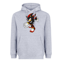 Heather Grey Shadow The Hedgehog Heavyweight Hoodie - linhVisuals