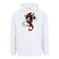White Shadow The Hedgehog Heavyweight Hoodie - linhVisuals