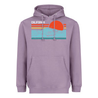 Lavender vintage california wave surf retro 80s california beach surfing Heavyweight Hoodie - linhVisuals