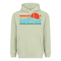 Matcha vintage california wave surf retro 80s california beach surfing Heavyweight Hoodie - linhVisuals