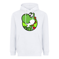 White Yoshi Anime Heavyweight Hoodie - linhVisuals