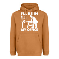 Meerkat i'll be in my office carpenter woodworking Heavyweight Hoodie - linhVisuals