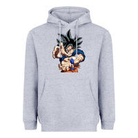 Heather Grey goku utra instinct Heavyweight Hoodie - linhVisuals