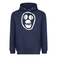 Navy the mighty boosh monkey skull Heavyweight Hoodie - linhVisuals