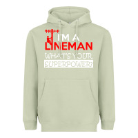 Matcha im a lineman whats your superpower Heavyweight Hoodie - linhVisuals