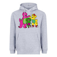 Heather Grey barney legendary Heavyweight Hoodie - linhVisuals