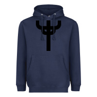 Navy red-judas-priest cross Heavyweight Hoodie - linhVisuals