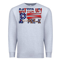 Heather Grey batter up pre k Premium Sweatshirt - JahusDesignShop