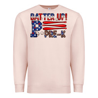 Pale Pink batter up pre k Premium Sweatshirt - JahusDesignShop
