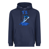 Navy 1 retro high og dark marina blue tee shoes dripping got em t shirt Heavyweight Hoodie - linhVisuals