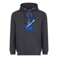 Smoke 1 retro high og dark marina blue tee shoes dripping got em t shirt Heavyweight Hoodie - linhVisuals