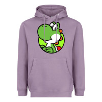 Lavender Cartoon Yoshi Heavyweight Hoodie - linhVisuals