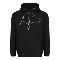 Black weimaraner t  shirt weimaraner dog line art Heavyweight Hoodie - linhVisuals
