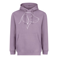 Lavender weimaraner t  shirt weimaraner dog line art Heavyweight Hoodie - linhVisuals