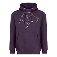 Plum weimaraner t  shirt weimaraner dog line art Heavyweight Hoodie - linhVisuals