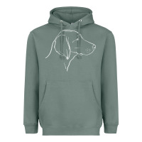 Sage weimaraner t  shirt weimaraner dog line art Heavyweight Hoodie - linhVisuals
