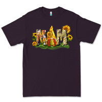 Plum Mom gnome sunflower Premium Tee - CowGirlArtShop