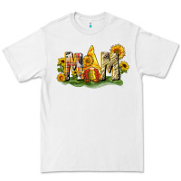 White Mom gnome sunflower Premium Tee - CowGirlArtShop