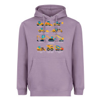 Lavender construction excavator vehicle boys builder heavy equipment t shirt Heavyweight Hoodie - linhVisuals