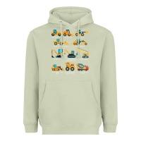 Matcha construction excavator vehicle boys builder heavy equipment t shirt Heavyweight Hoodie - linhVisuals