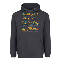 Smoke construction excavator vehicle boys builder heavy equipment t shirt Heavyweight Hoodie - linhVisuals