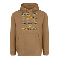 Toasted Coconut construction excavator vehicle boys builder heavy equipment t shirt Heavyweight Hoodie - linhVisuals