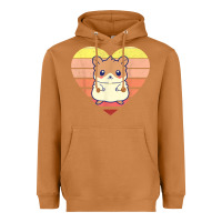 Meerkat cute hamster design retro heart shape vintage t shirt Heavyweight Hoodie - linhVisuals