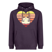Plum cute hamster design retro heart shape vintage t shirt Heavyweight Hoodie - linhVisuals