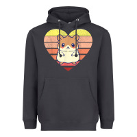 Smoke cute hamster design retro heart shape vintage t shirt Heavyweight Hoodie - linhVisuals