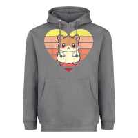 Storm cute hamster design retro heart shape vintage t shirt Heavyweight Hoodie - linhVisuals