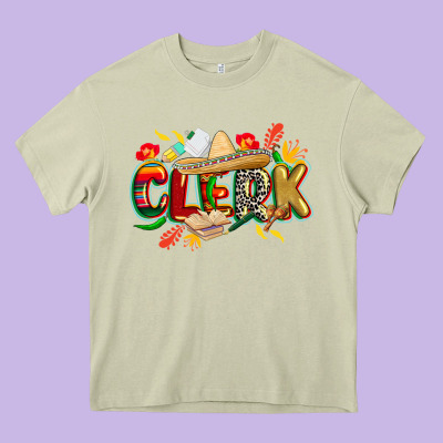 Cinco De Mayo Clerk Heavy Core Tee Designed By Cowgirlartshop