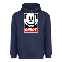Navy ohboy Heavyweight Hoodie - linhVisuals
