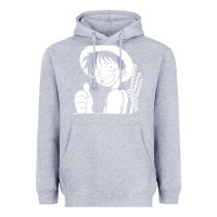 Heather Grey luffy one piece Heavyweight Hoodie - linhVisuals