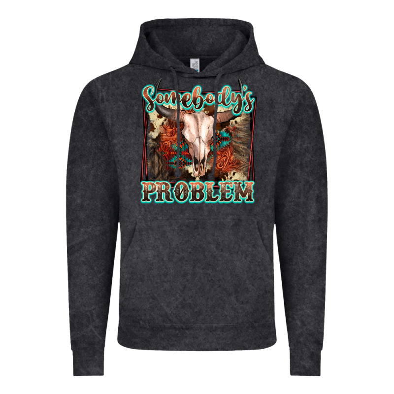 Somebody's Problem Bull Skull Vintage Hoodie by FaDigitalArtStudio | Teevron